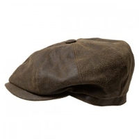 Newsboycap aus Leder